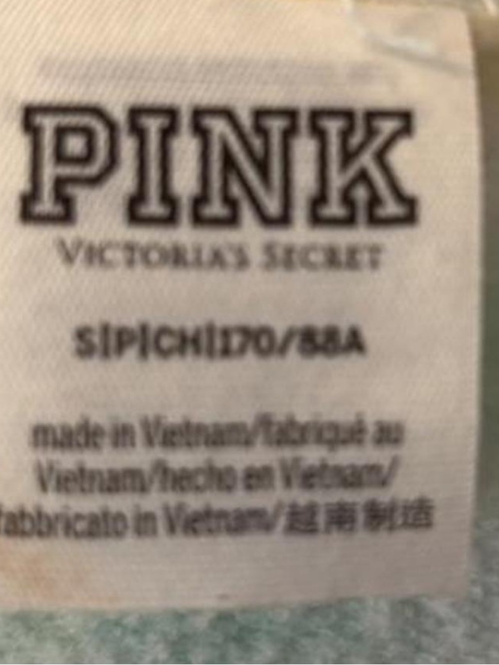 PINK Victoria's Secret Pastel Tie-Dye Off the Shoulder Cutoff Cropped Sweatshirt - Picture 5 of 5